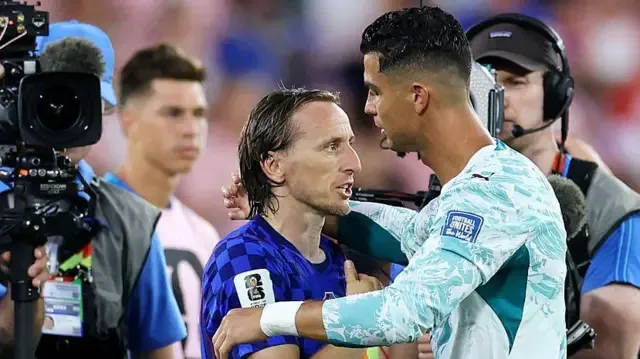 Luka Modric y Cristiano Ronaldo.